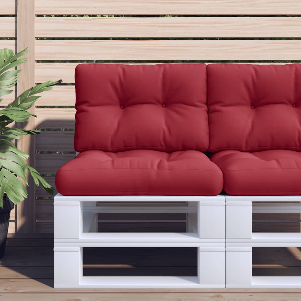 Cuscino per Pallet Rosso Vino 50x40x12 cm in Tessuto | homemem39