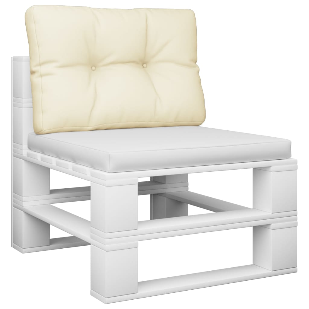 Cuscino per Pallet Crema 60x40x12 cm in Tessuto | homemem39