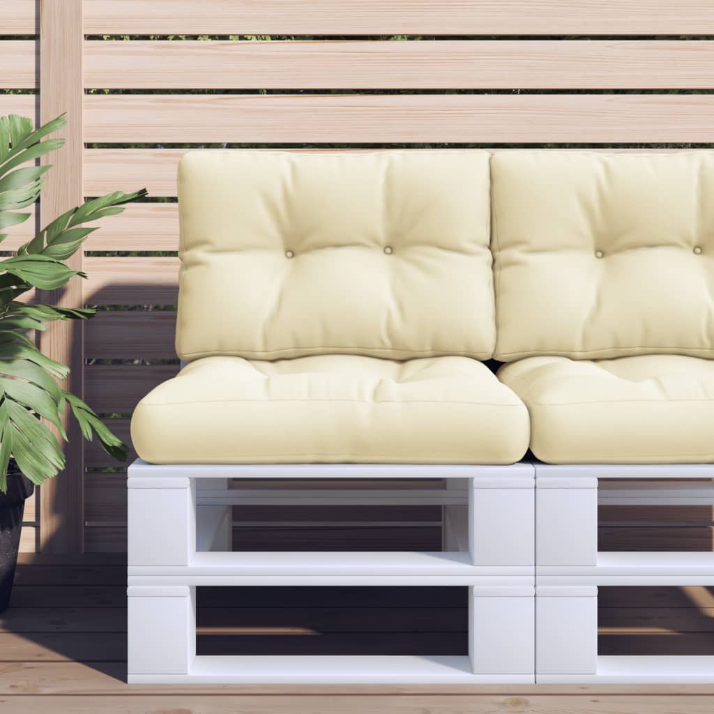 Cuscino per Pallet Crema 60x40x12 cm in Tessuto | homemem39