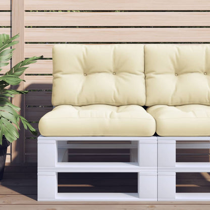 Cuscino per Pallet Crema 60x40x12 cm in Tessuto | homemem39