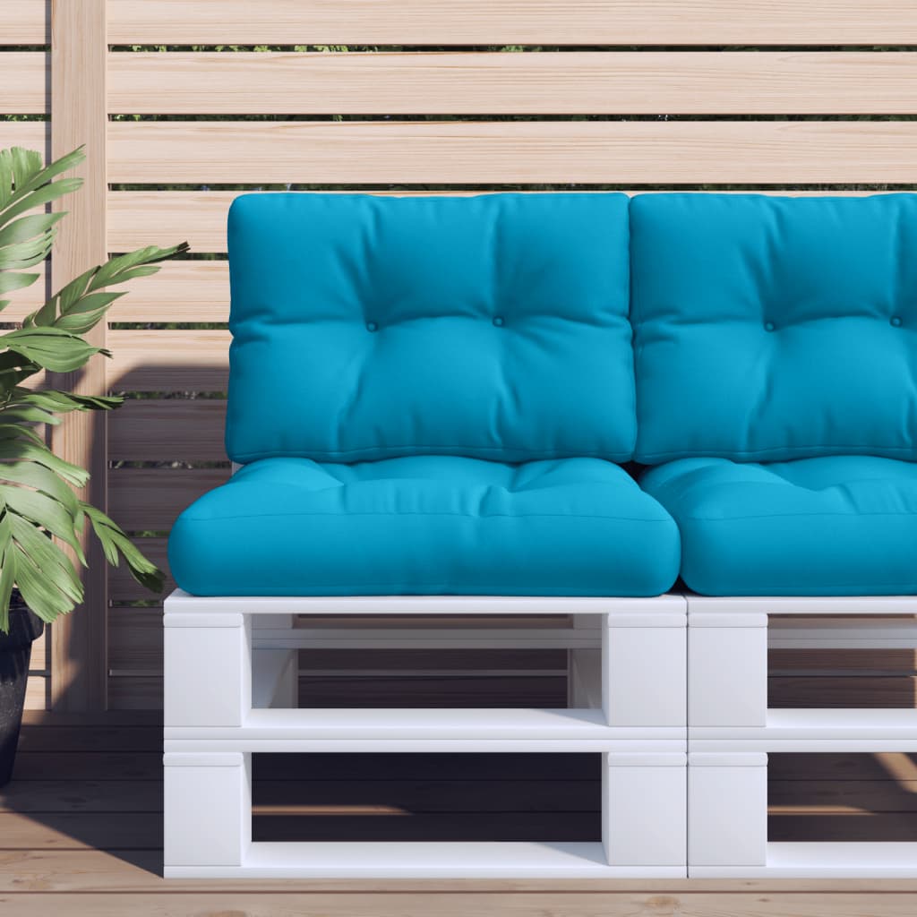 Cuscino per Pallet Blu Chiaro 60x40x12 cm in Tessuto | homemem39
