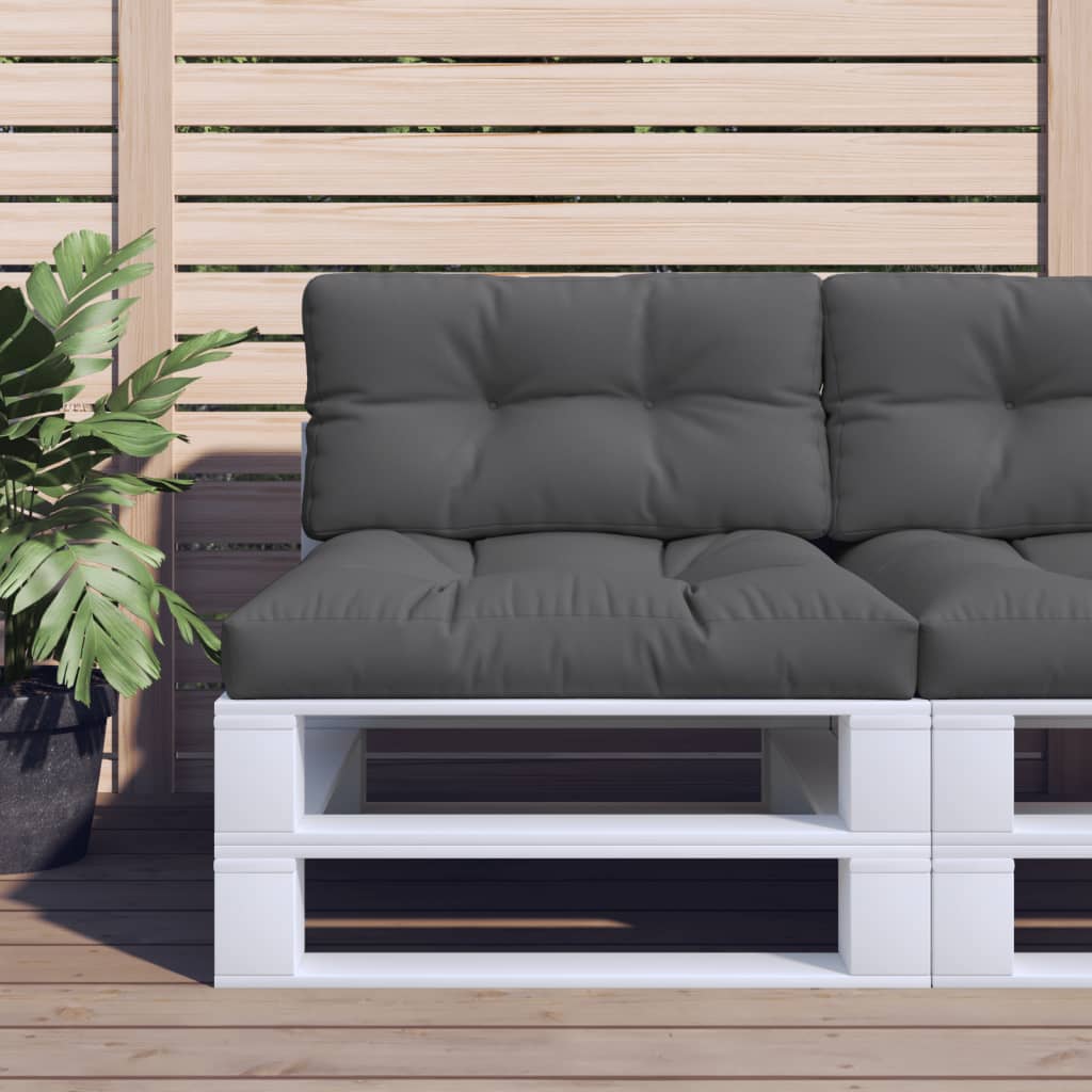 Cuscino per Pallet Antracite 70x40x12 cm in Tessuto | homemem39