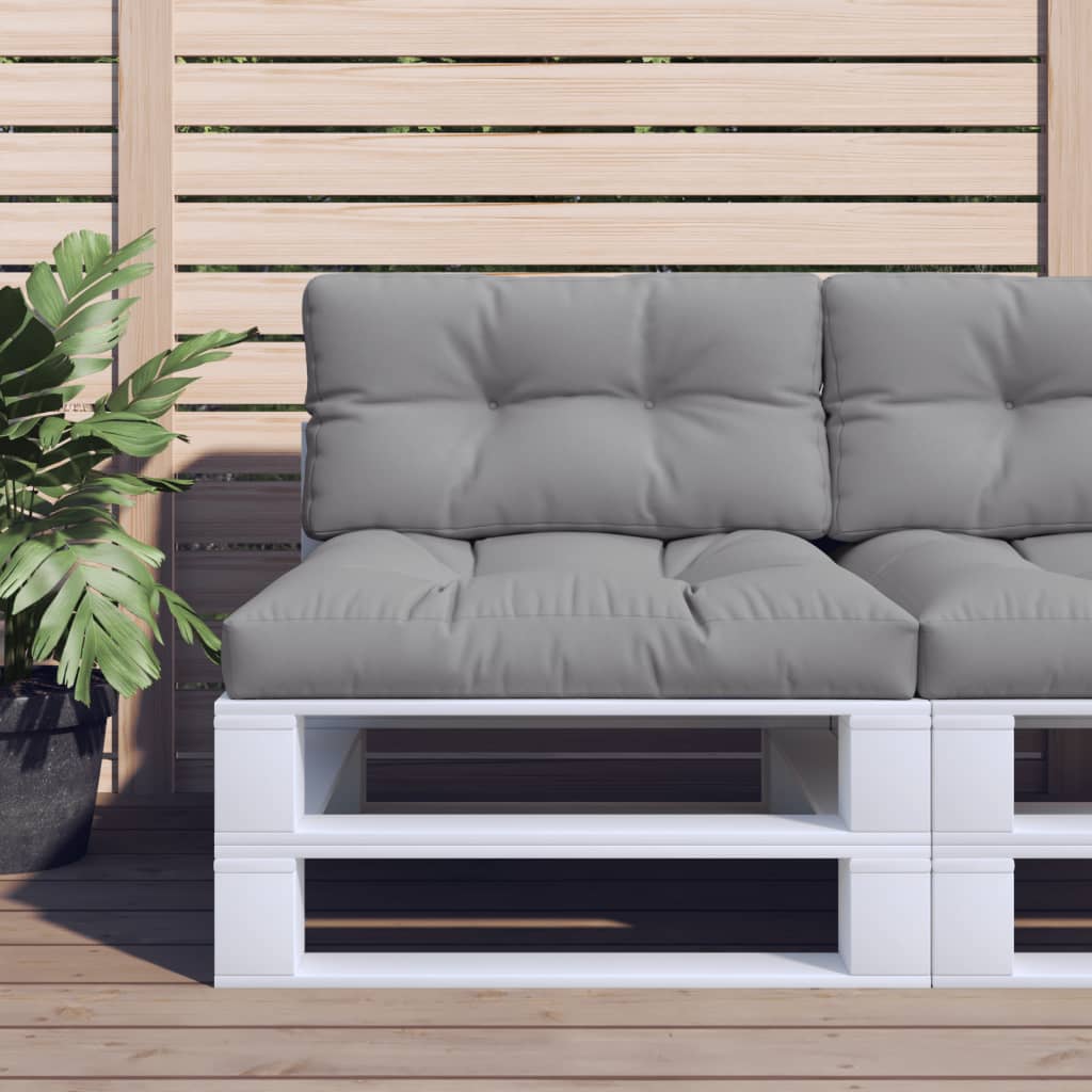 Cuscino per Pallet Grigio 70x40x12 cm in Tessuto | homemem39
