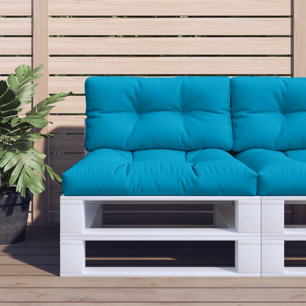 Cuscino per Pallet Blu Chiaro 70x40x12 cm in Tessuto | homemem39