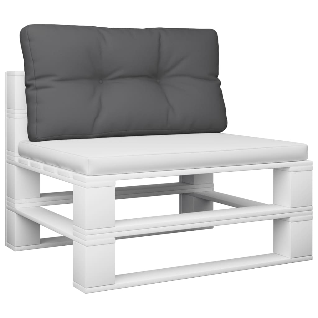 Cuscino per Pallet Antracite 80x40x12 cm in Tessuto | homemem39