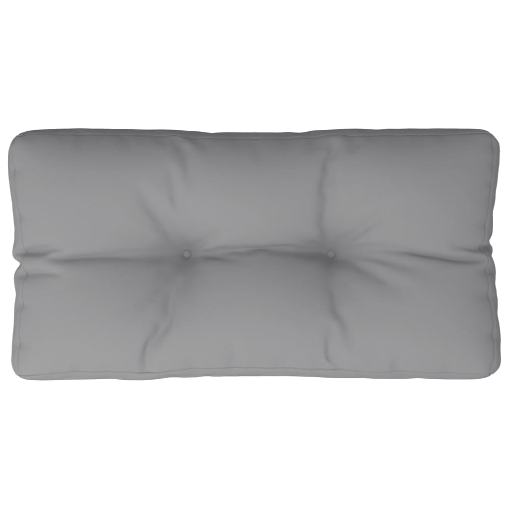 Cuscino per Pallet Grigio 80x40x12 cm in Tessuto