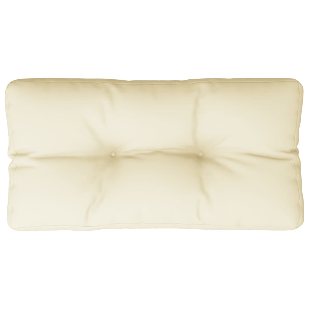 Cuscino per Pallet Crema 80x40x12 cm in Tessuto