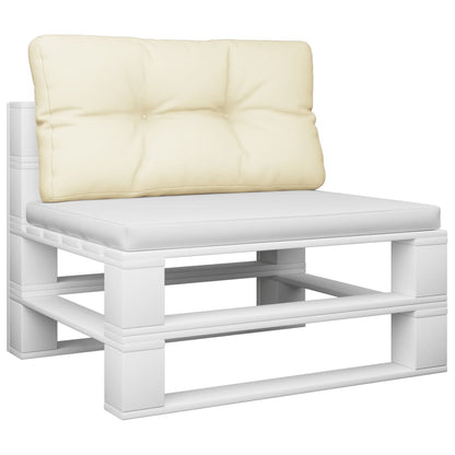 Cuscino per Pallet Crema 80x40x12 cm in Tessuto