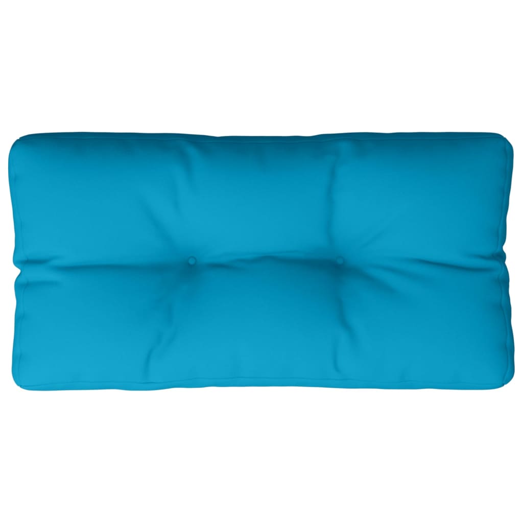 Cuscino per Pallet Blu Chiaro 80x40x12 cm in Tessuto