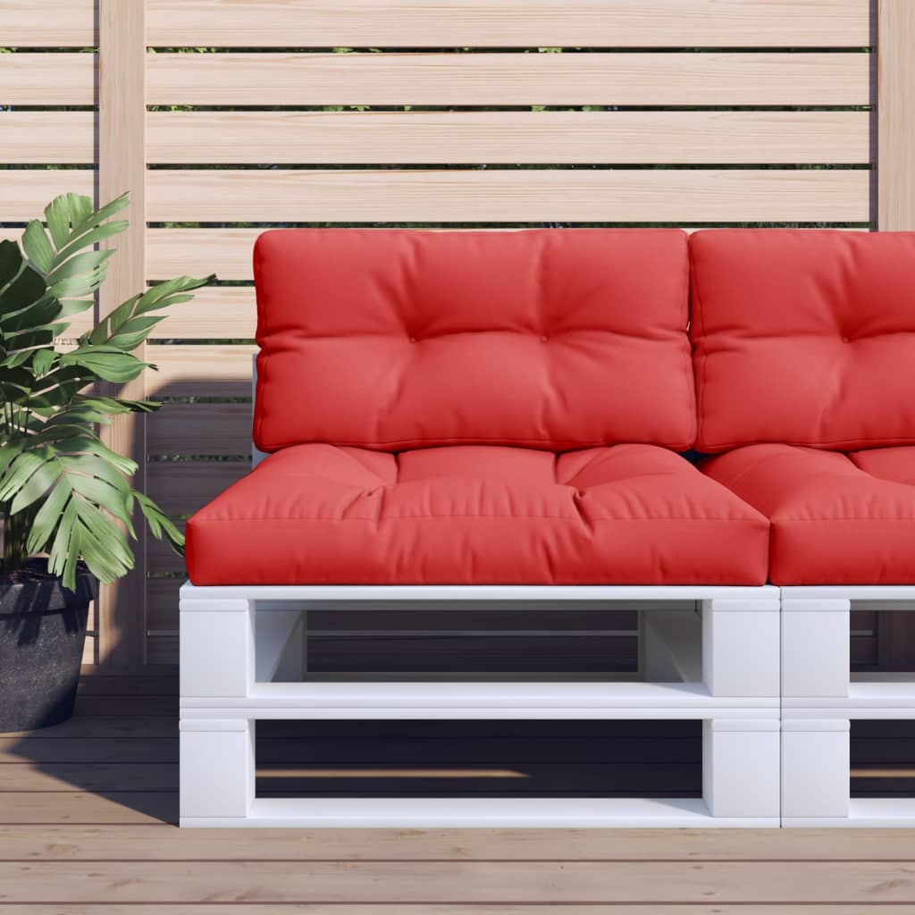 Cuscino per Pallet Rosso 80x40x12 cm in Tessuto | homemem39