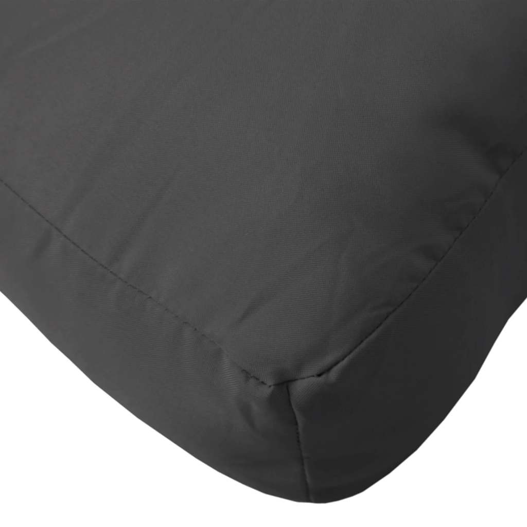 Cuscino per Pallet Nero 80x40x12 cm in Tessuto