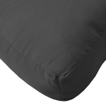 Cuscino per Pallet Nero 80x40x12 cm in Tessuto