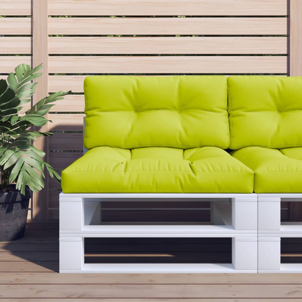 Cuscino per Pallet Verde Brillante 80x40x12 cm in Tessuto | homemem39