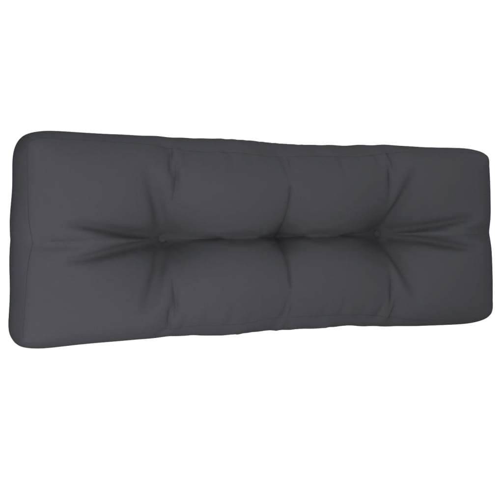 Cuscino per Pallet Antracite 120x40x12 cm in Tessuto