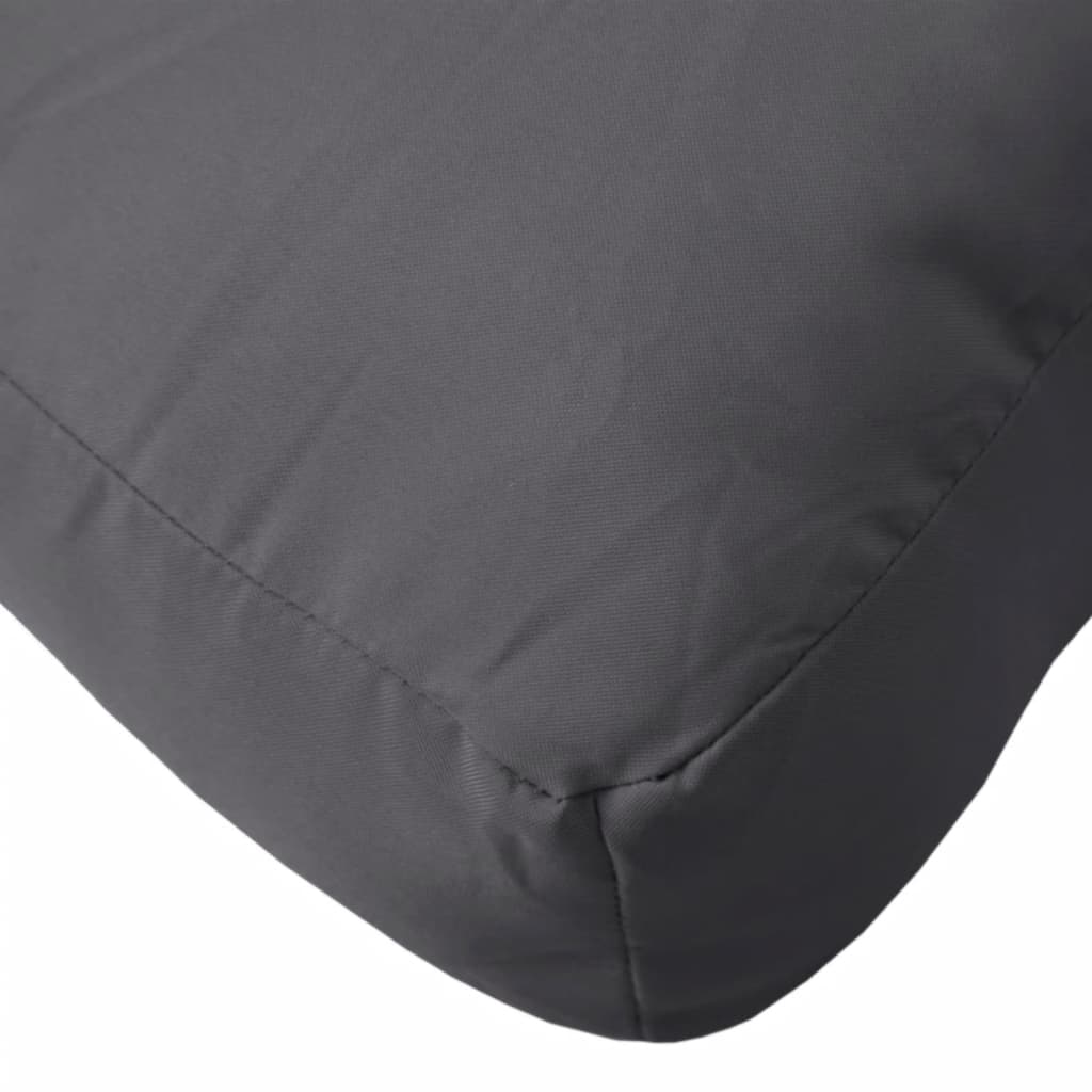 Cuscino per Pallet Antracite 120x40x12 cm in Tessuto