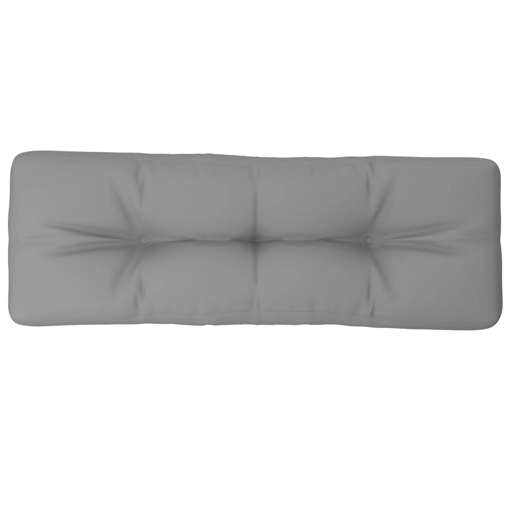 Cuscino per Pallet Grigio 120x40x12 cm in Tessuto