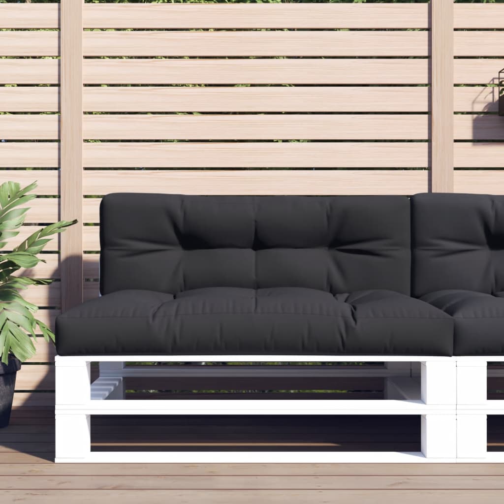 Cuscino per Pallet Nero 120x40x12 cm in Tessuto | homemem39