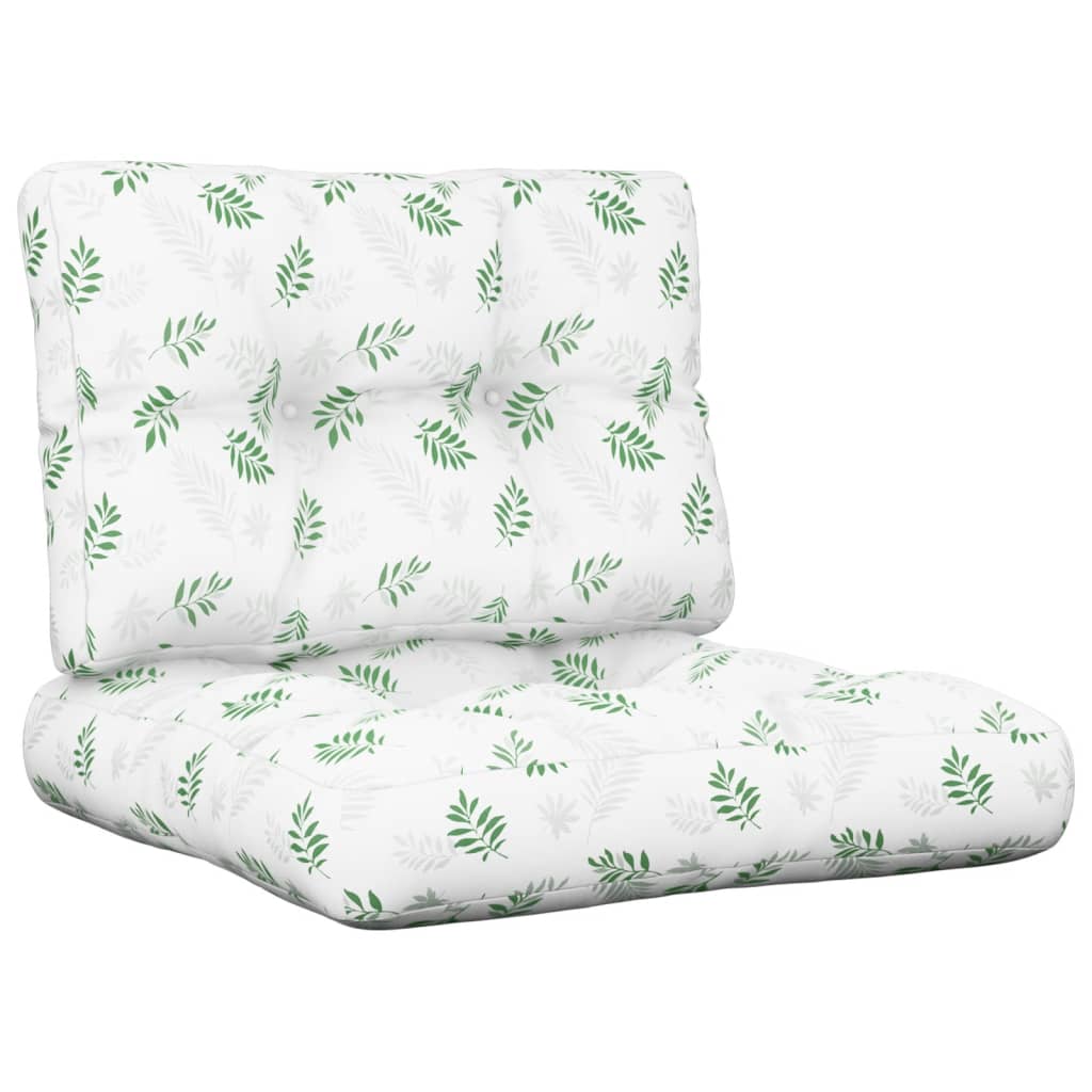 Cuscini per Pallet 2 pz Motivo a Foglie Tessuto
