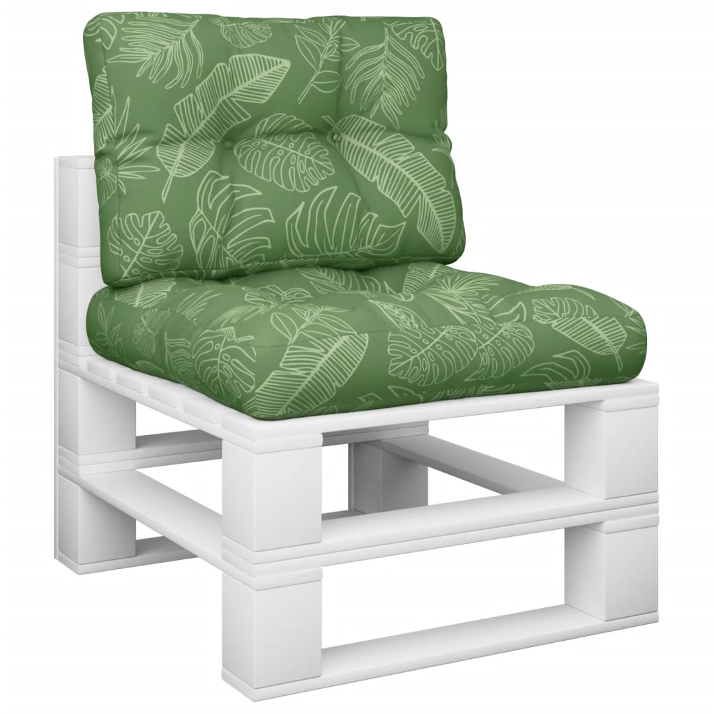 Cuscini per Pallet 2 pz Motivo a Foglie Tessuto | homemem39