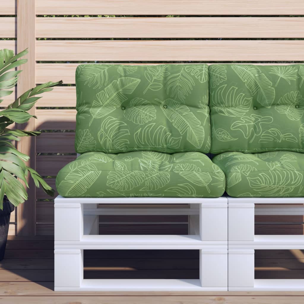 Cuscini per Pallet 2 pz Motivo a Foglie Tessuto | homemem39
