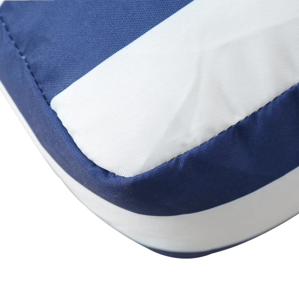 Cuscini per Pallet 2 pz Strisce Blu e Bianche in Tessuto | homemem39