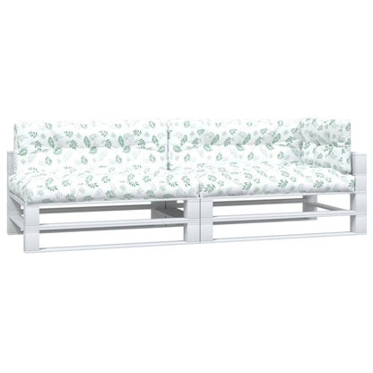 Cuscini per Pallet 5 pz con Motivo a Foglie in Tessuto - homemem39