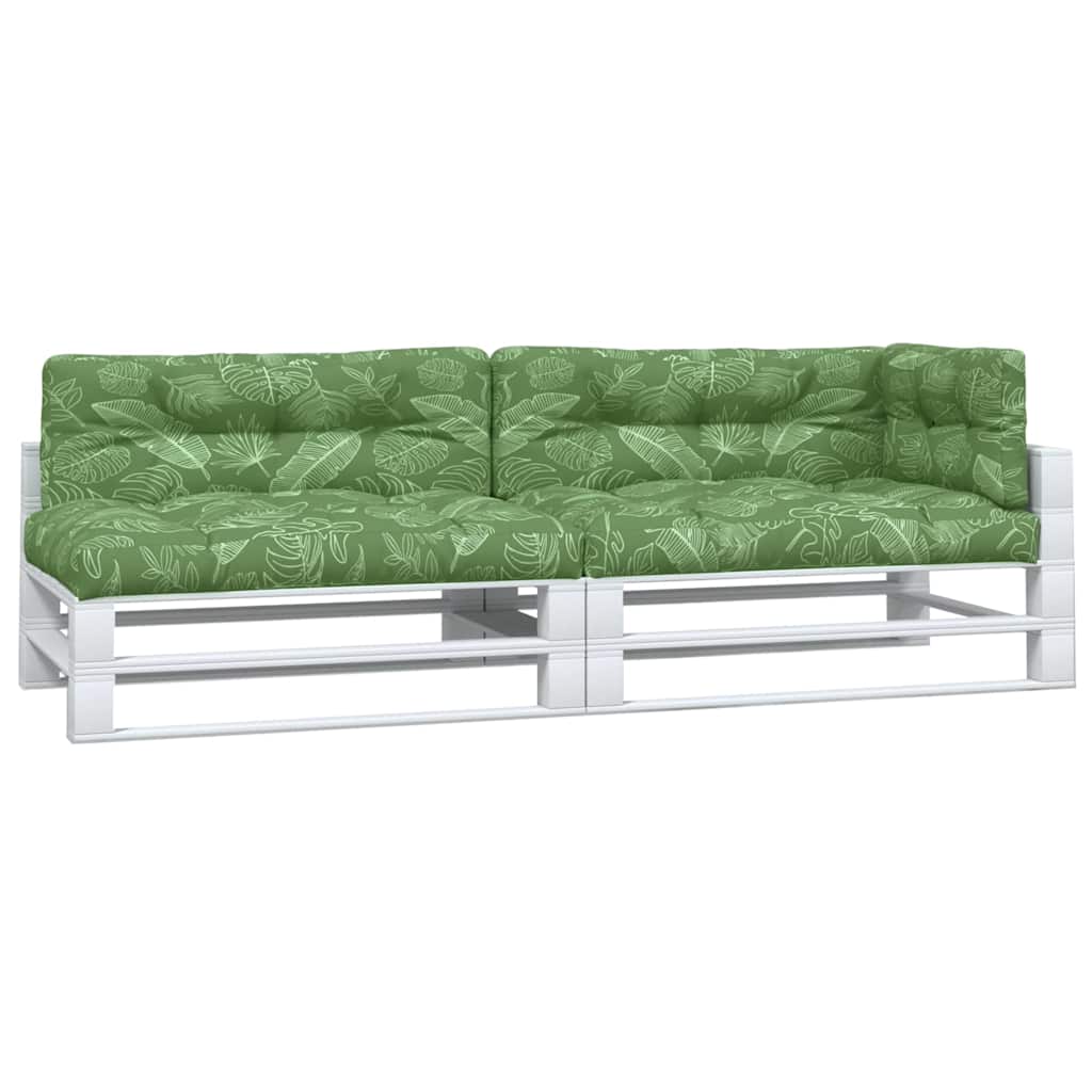 Cuscini per Pallet 5 pz con Motivo a Foglie in Tessuto | homemem39