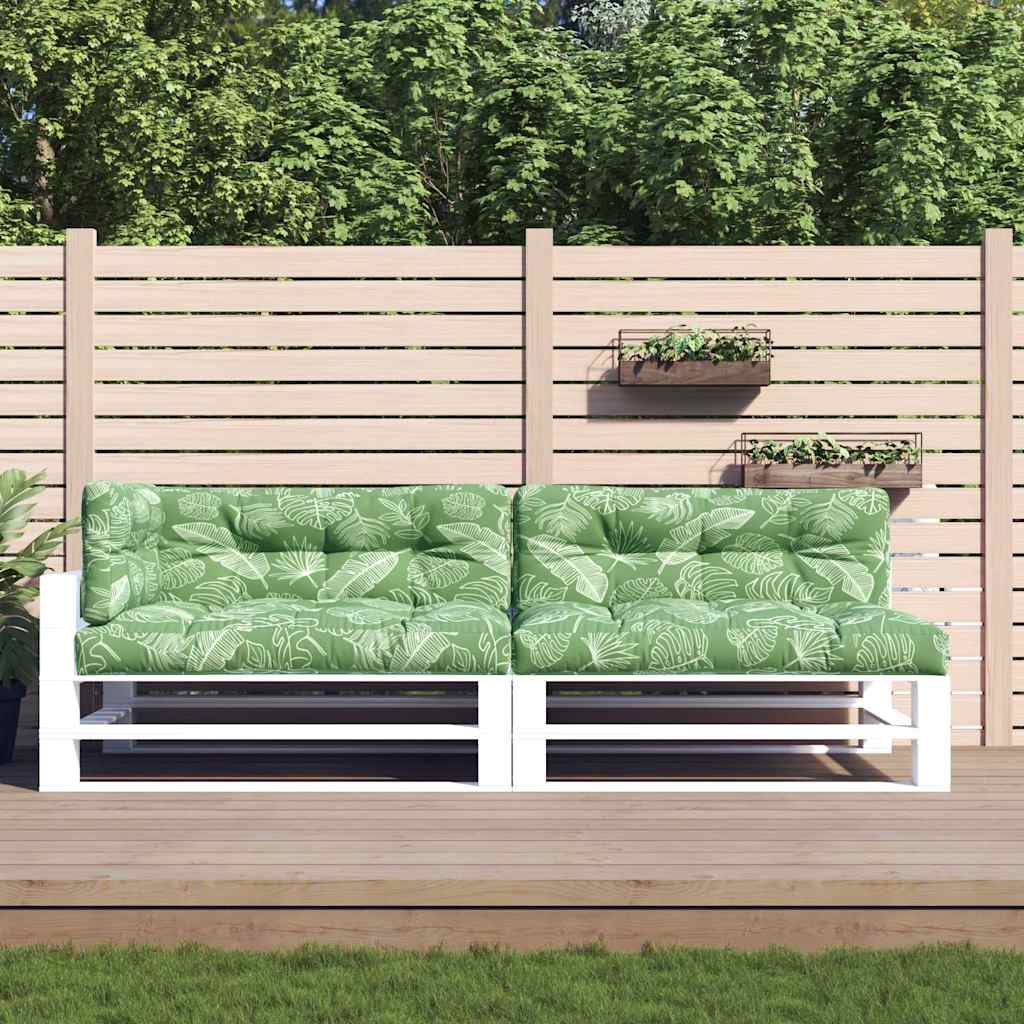 Cuscini per Pallet 5 pz con Motivo a Foglie in Tessuto | homemem39