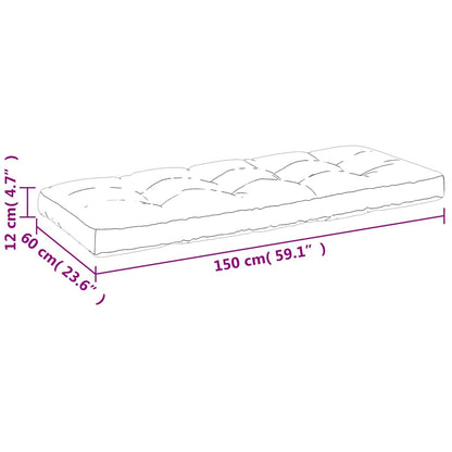 Cuscini per Pallet 2 pz Antracite in Tessuto | homemem39
