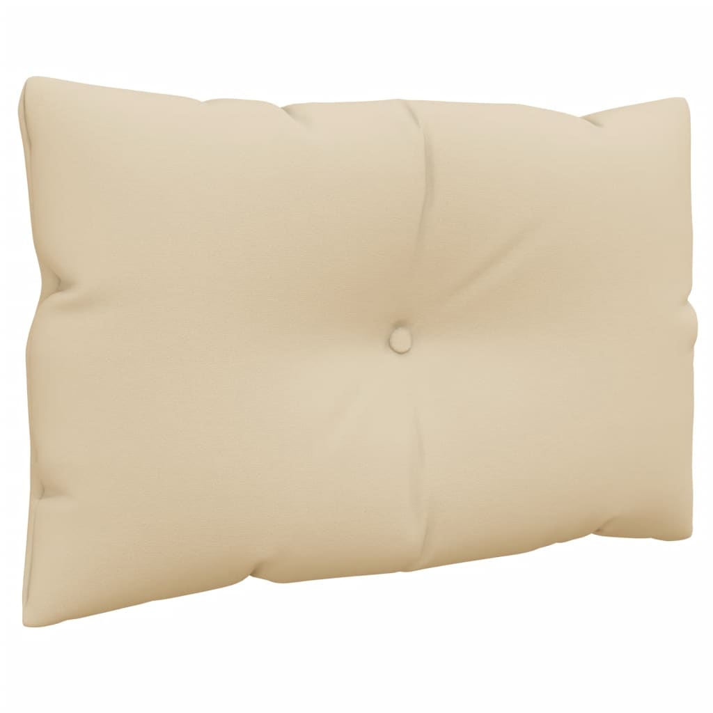 Cuscini per Pallet 2 pz Beige in Tessuto