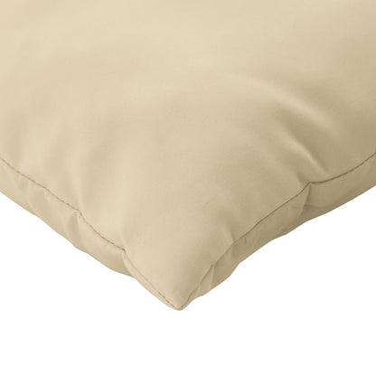Cuscini per Pallet 2 pz Beige in Tessuto