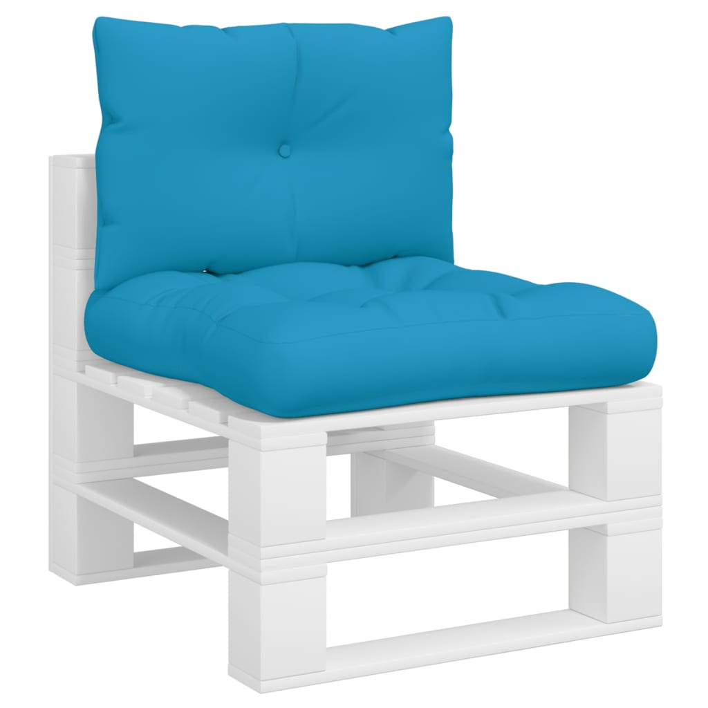 Cuscini per Pallet 2 pz Blu in Tessuto