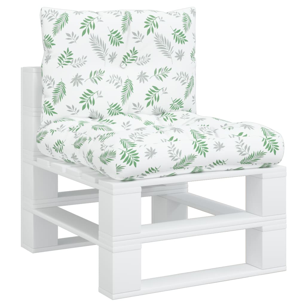 Cuscini per Pallet 2 pz Motivo a Foglie in Tessuto Oxford | homemem39