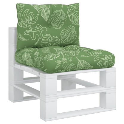 Cuscini per Pallet 2 pz Motivo a Foglie in Tessuto Oxford - homemem39