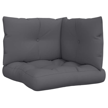 Cuscini per Pallet 3 pz Antracite in Tessuto | homemem39