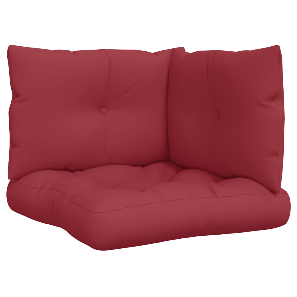 Cuscini per Pallet 3 pz Rosso Vino in Tessuto | homemem39