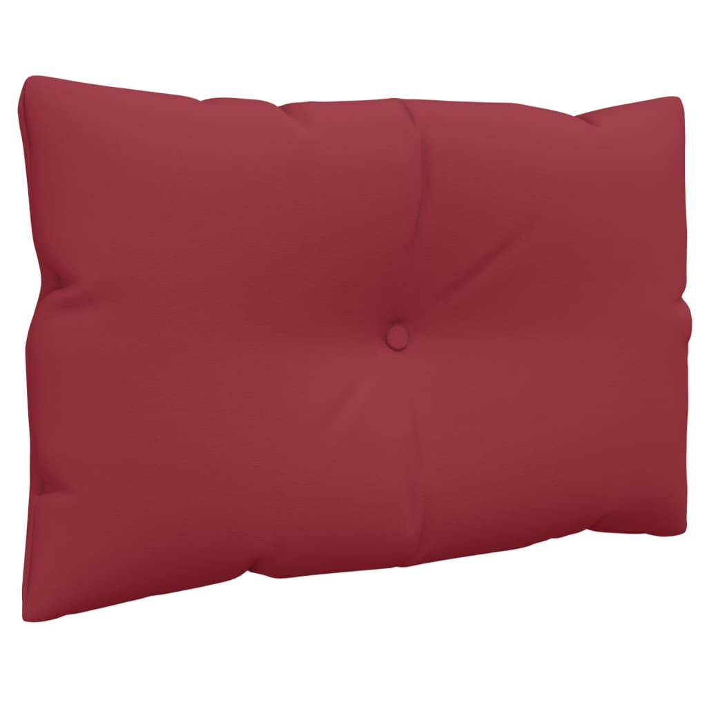 Cuscini per Pallet 3 pz Rosso Vino in Tessuto