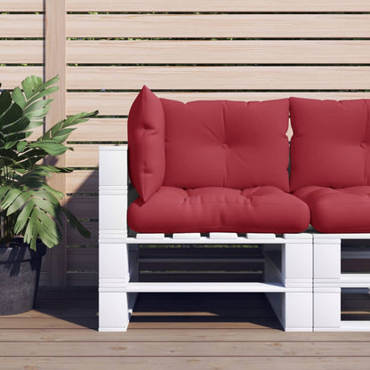Cuscini per Pallet 3 pz Rosso Vino in Tessuto | homemem39