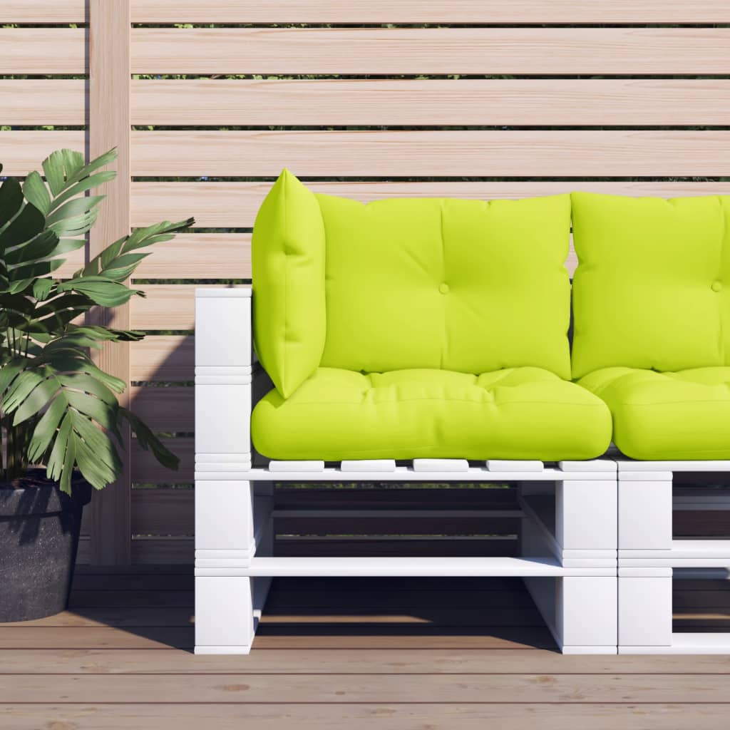Cuscini per Pallet 3 pz Verde Intenso in Tessuto | homemem39