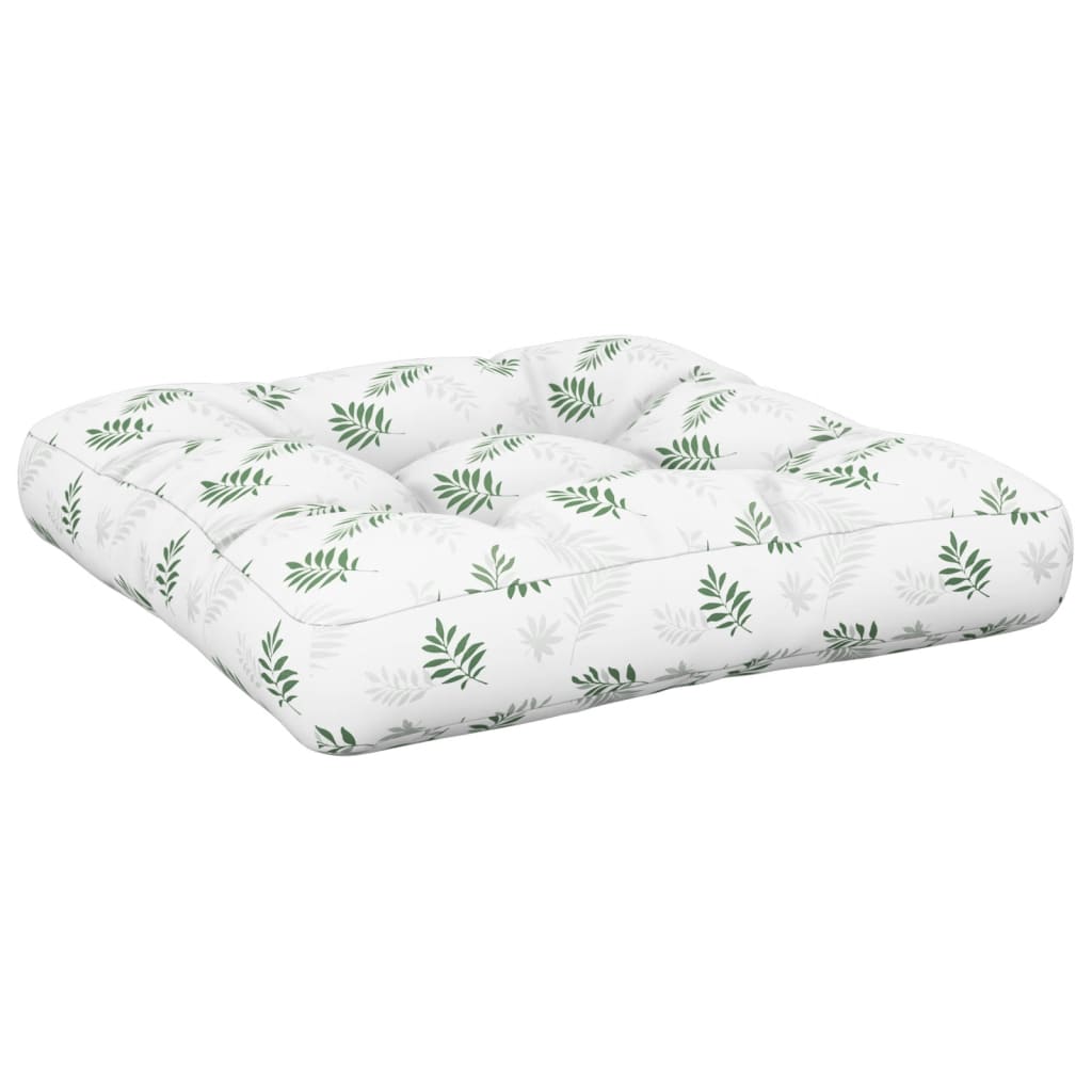 Cuscino Pallet Motivo a Foglie 60x61,5x10 cm in Tessuto Oxford | homemem39