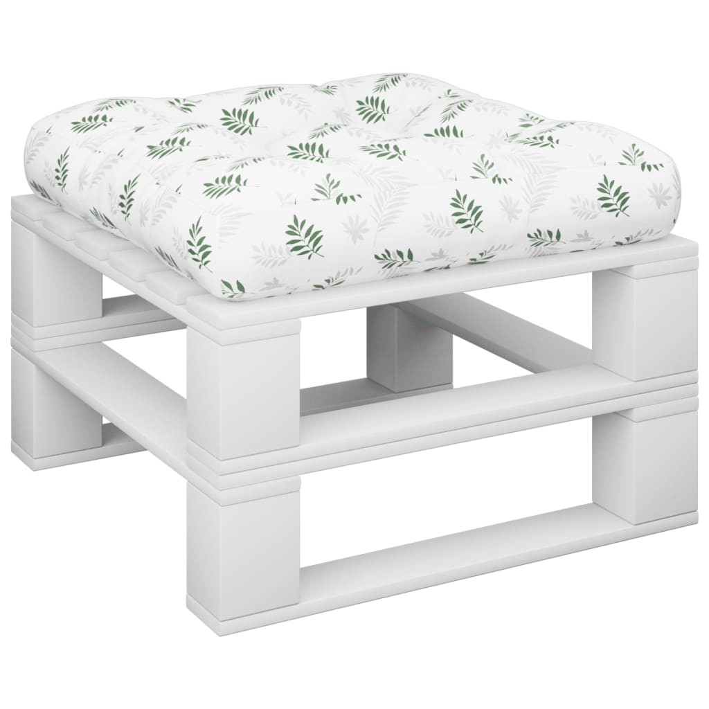 Cuscino Pallet Motivo a Foglie 60x61,5x10 cm in Tessuto Oxford | homemem39