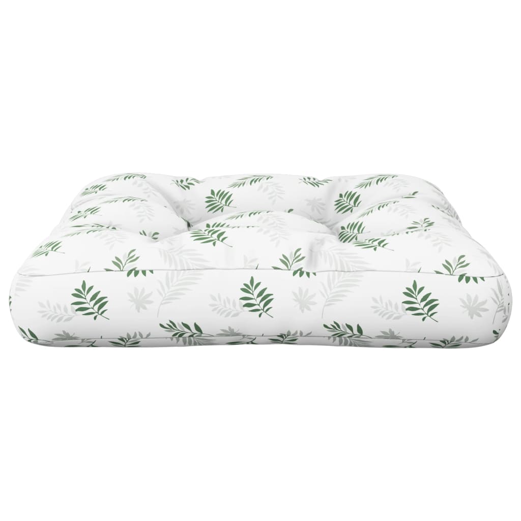 Cuscino Pallet Motivo a Foglie 60x61,5x10 cm in Tessuto Oxford | homemem39