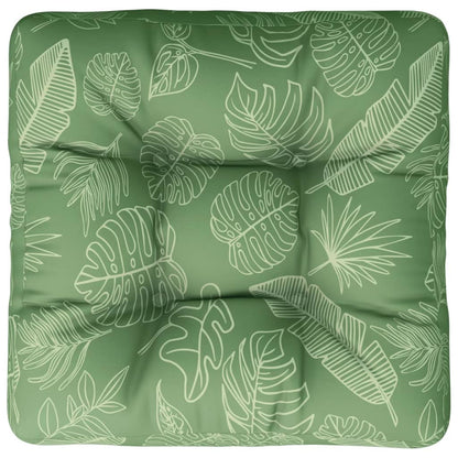 Cuscino per Pallet Motivo a Foglie 60x61,5x10 cm Tessuto Oxford | homemem39