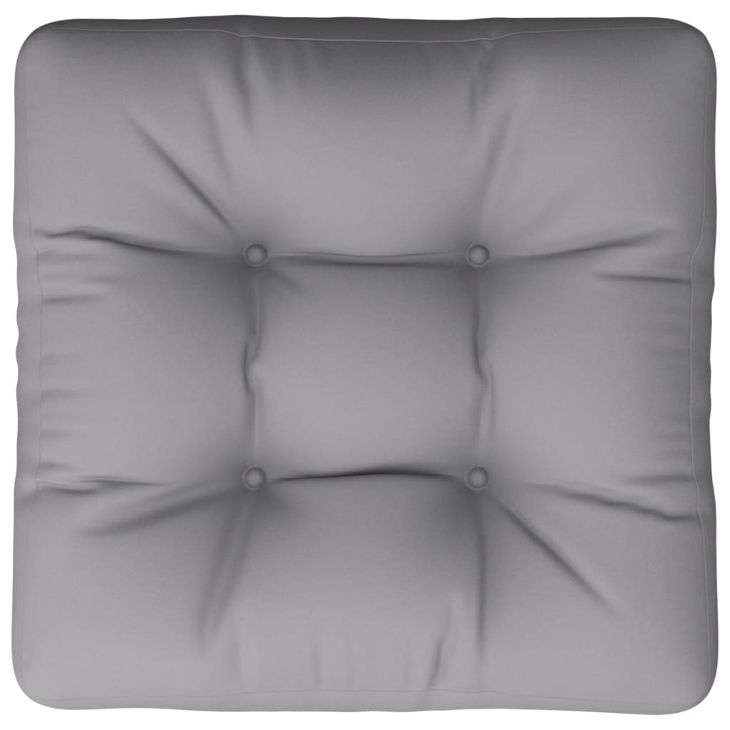 Cuscino per Pallet Grigio 58x58x10 cm in Tessuto