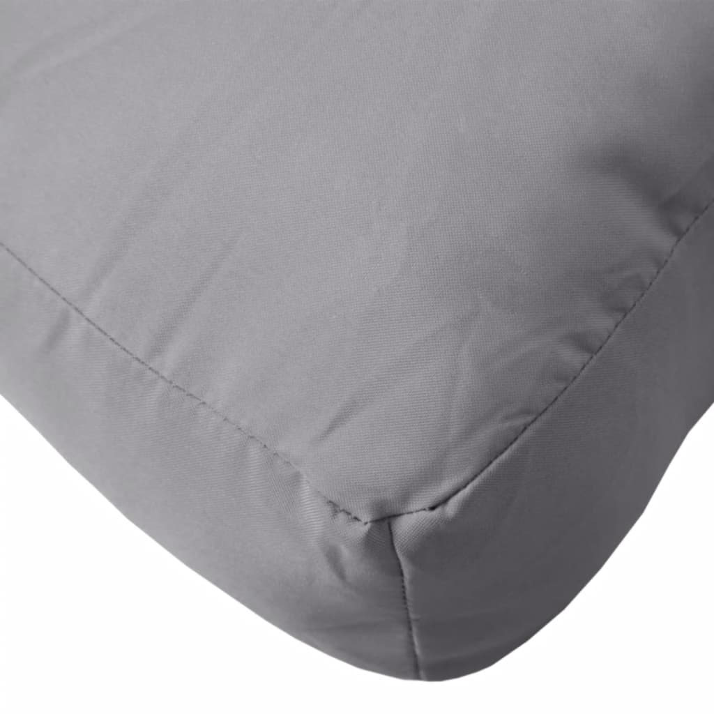 Cuscino per Pallet Grigio 58x58x10 cm in Tessuto