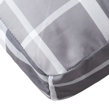 Cuscino per Pallet a Quadri Grigio 58x58x10 cm in Tessuto | homemem39