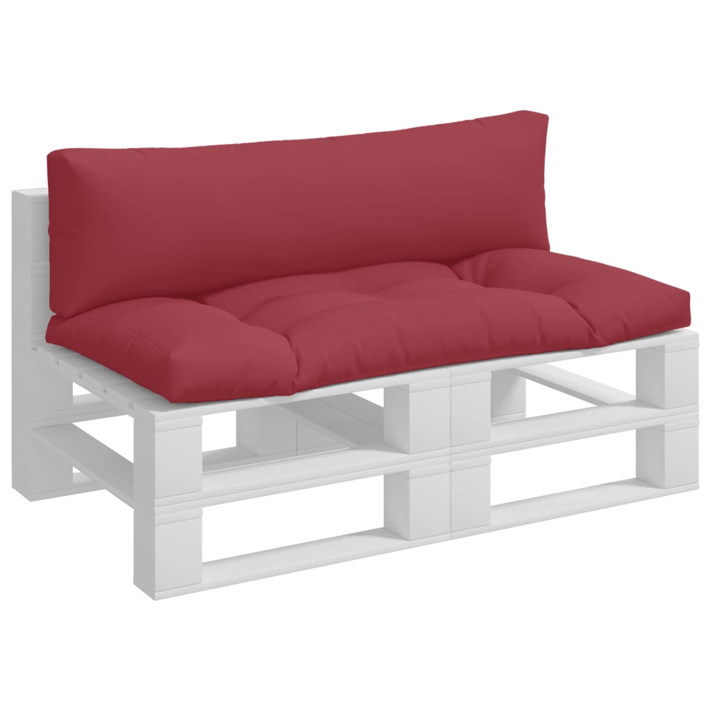 Cuscini per Pallet 2 pz Rosso Vino in Tessuto | homemem39