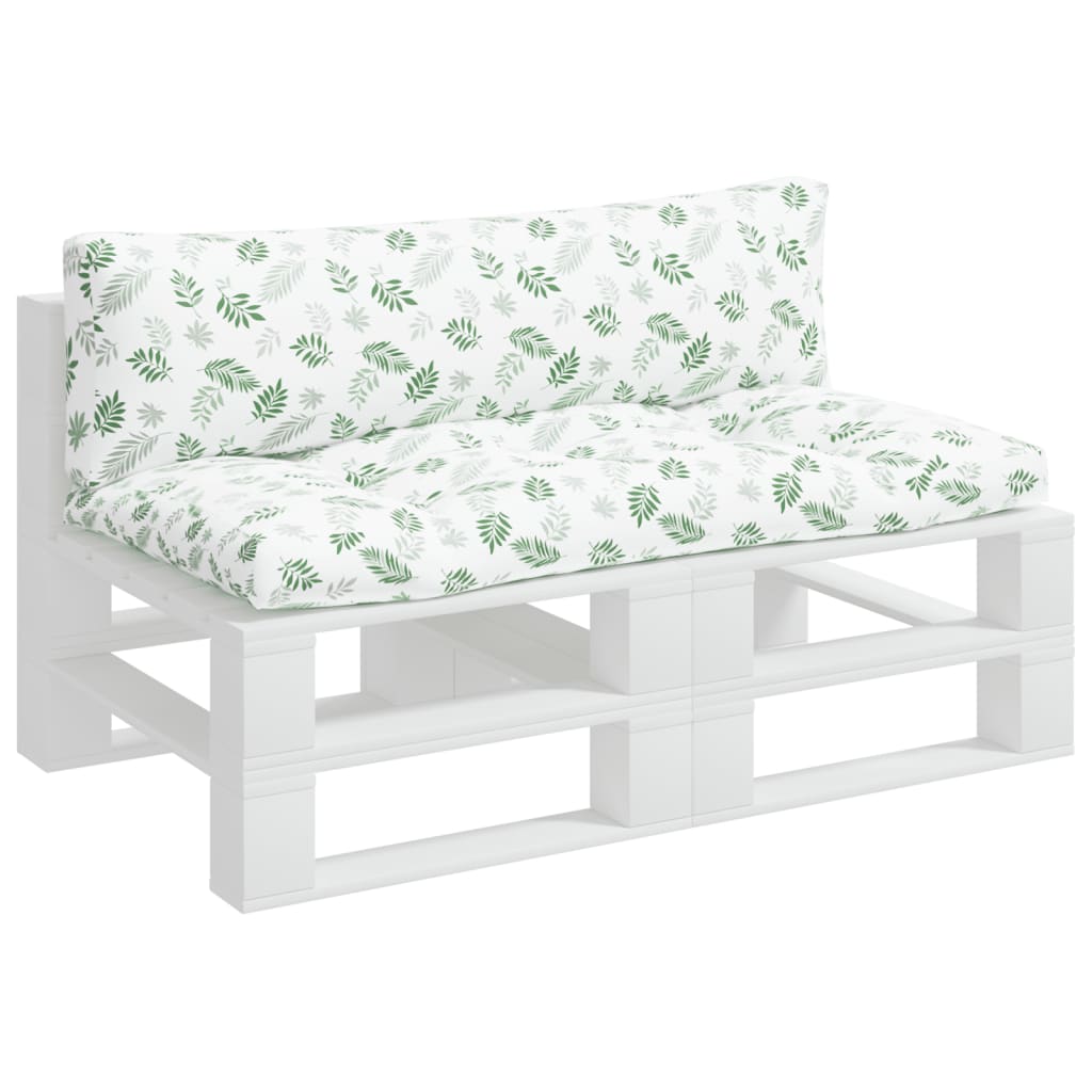 Cuscini per Pallet 2 pz Motivo a Foglie in Tessuto Oxford | homemem39