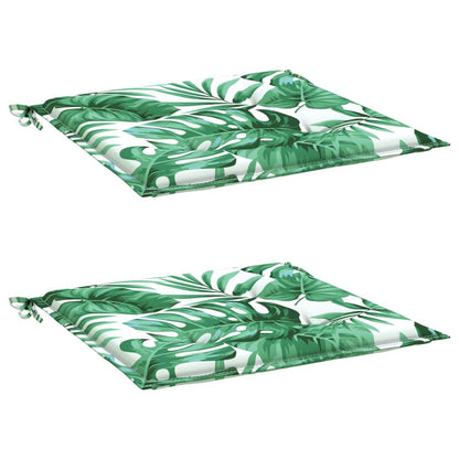 Cuscini per Sedia 2 pz Motivo a Foglie 40x40x4 cm Tessuto | homemem39