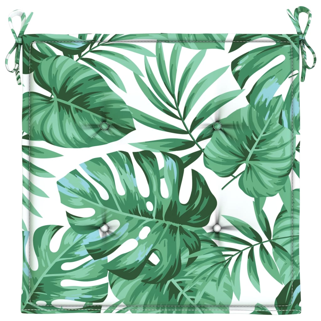 Cuscini per Sedia 2 pz Motivo a Foglie 40x40x4 cm Tessuto | homemem39